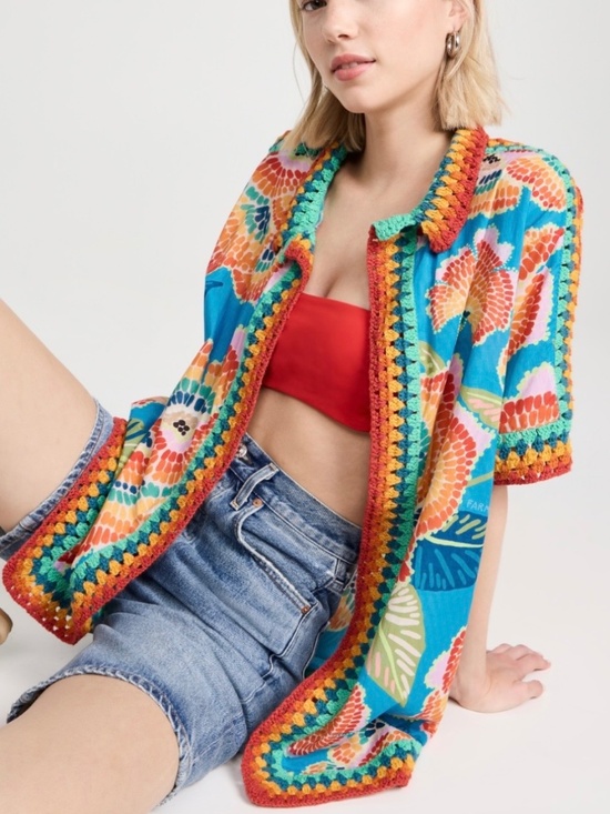 FARM Rio Tops - FARM Rio Dewdrop Spectrum Shirt XS